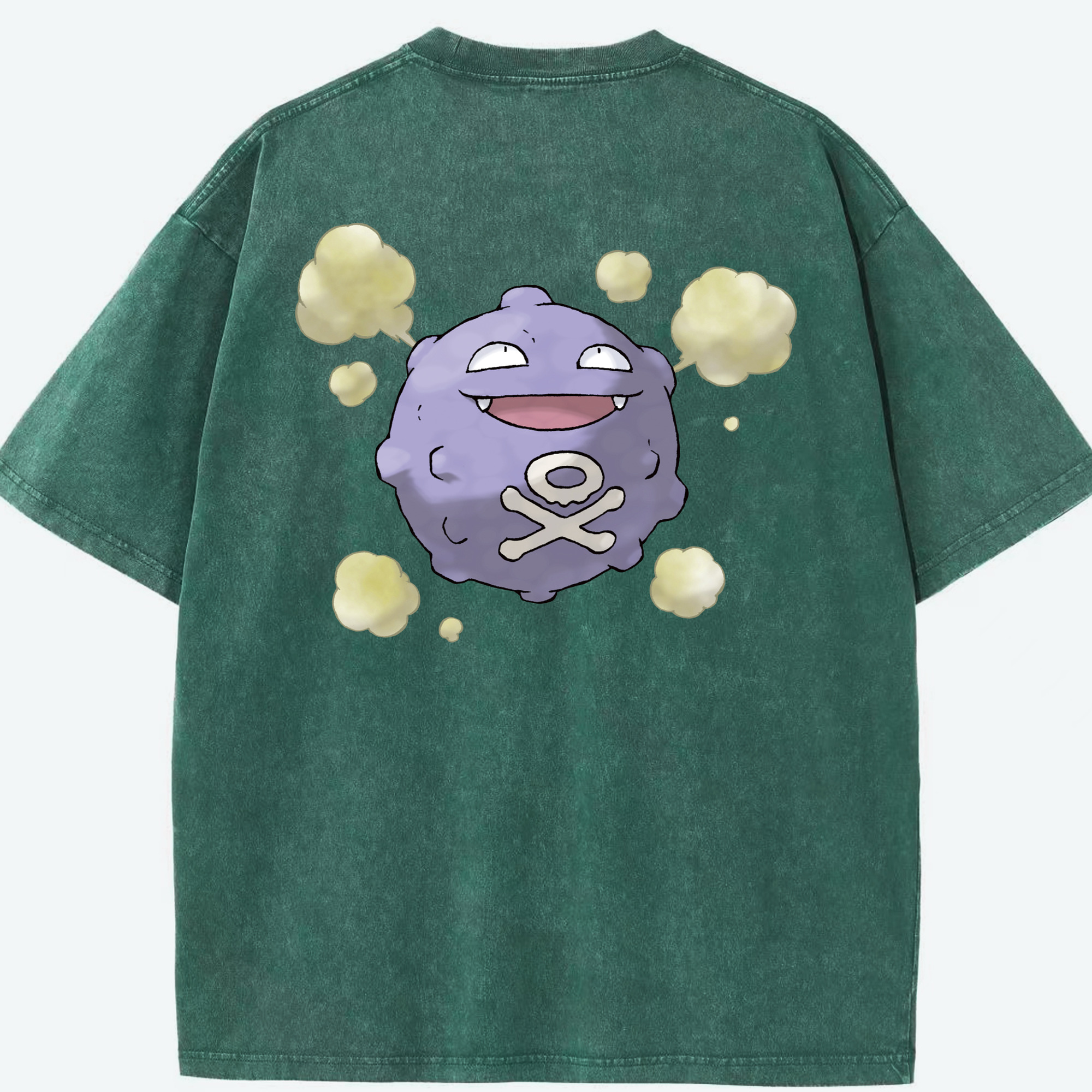 （画像用） ポケットモンスター Pokémon 綿100% ヴィンテージ風 半袖Tシャツ（背面プリント）